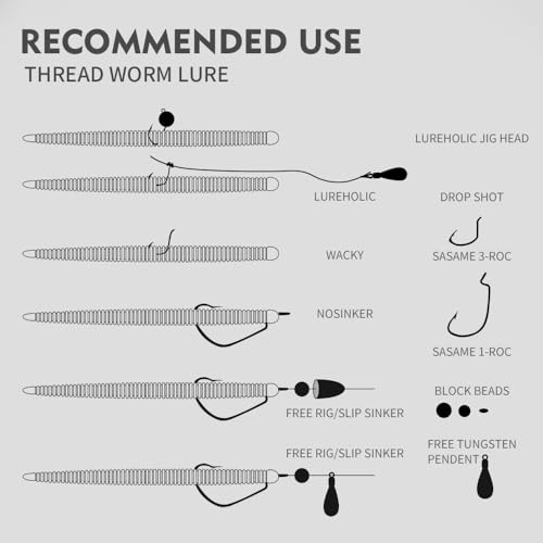 10Pcs/4.7'' Worms for Bait Bass Fishing, Soft Lures Plastic Noodle Wacky Worm Earthworm Silicone Threaded Bait for Ned rig, Fishing Lure Kit for Freshwater Saltwater - color: A