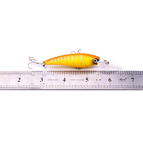 8pcs Fishing Lures Set - Minnow Swimbait Bass Trout Baits, Artificial Minnow Lures for Bass, Crank Bait for Trout, Salmon