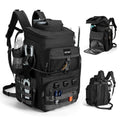 Goture Fishing Backpack, 900D Water-Resistant Tackle Bag with Rod Holders, Insulated Cooler Compartment, 55L Large Capacity Fishing Gear Storage for Saltwater&Freshwater Camping Hiking,Gifts for Men - color: A2:black(without Tackle Boxes)