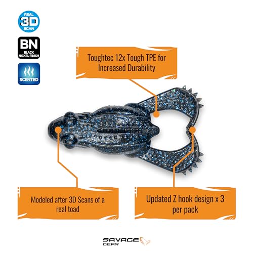 Savage Gear Tough Toad - color: Black Blue Fleck