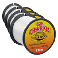 Lew'sLews Fishing, Mr. Crappie Mega Spools, Clear, 4 lb - color: Multi, size: 6 lb (Pack of 4)