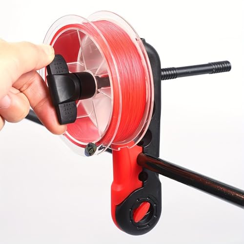Fishing Line Winder Portable Reel Spooler Machine Adjustable Tension Single-Person for Spinning, Baitcasting, Carp Fishing - color: Blackgreen