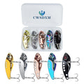 VIB Metal Lures Zinc Alloy Fishing Blade Spinner Bait with Treble Hooks Fishing Spoons Lures Pack of 5 - color: Blade Lures-B, size: 7g
