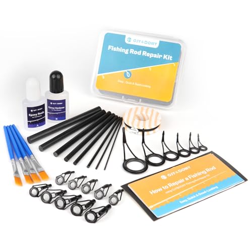 OJYDOIIIY 3-in-1 Fishing Rod Repair Kit - Carbon Sticks/Rod Tips/Eyelets Replacement Parts, Complete Supplies and Instructions - color: 3 IN 1 A