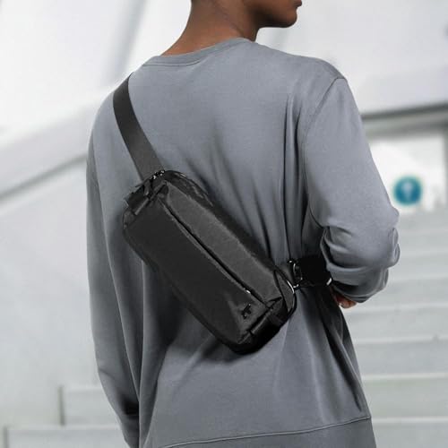 tomtoc Compact EDC Sling Bag 3L-10L, Minimalist Crossbody Bag Chest Shoulder Pack for Men Women, X-pac/Recycled Polyester - color: X-pac Black, size: S(Fits iPad Mini)