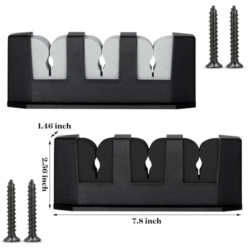 Sratte 4 Pcs Rod Holders for Fishing Boat Wall Mount Fishing Pole Holders Horizontal EVA Foam Garage Rod Rack Summer Boat Accessories for Men Gifts - color: Black & Gray, size: 7.8 Inch