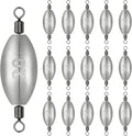 Inline Trolling Weights with Swivel, Fishing Sinkers for Catfish Bass Saltwater Freshwater, Anti-Twist Smooth Rolling Egg Sinker Design, Assorted Sizes Fishing Weights Kit(20g/60g)