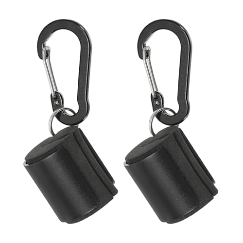 Fishing Rod Clips, Wearable Rod Holders with Keychain Portable Hand-Free - color: Black