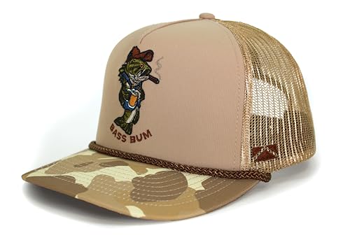 Paramount Outdoors Fly Fishing Hat Series Comfort Snap Snapback Cap for Men - color: Bass Bum