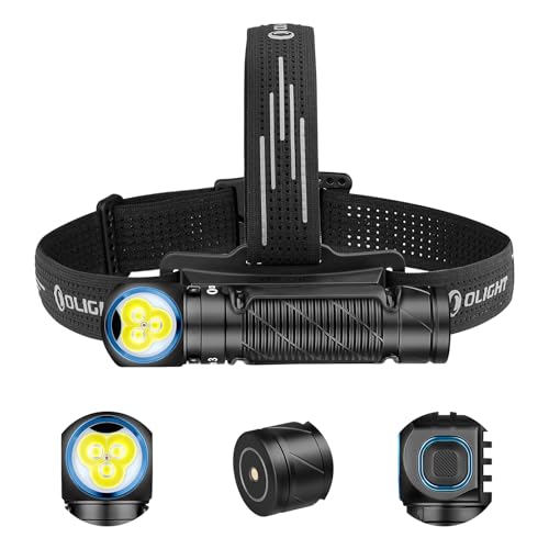 OLIGHT Perun 3 Rechargeable Headlamp Flashlight, 3000 Lumens LED Headlight with Red Light, Waterproof Head Lamp with Headband for Outdoor Camping, Hiking, Working(Black) - color: Black