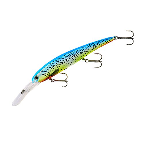 Bandit Lures 4 3/4-Inch Slender Minnow Jerkbait Trolls Up to 27 Feet Deep, Universal Color Patterns, 1 Piece - color: Parakeet, size: 4 3/4", 5/8 oz