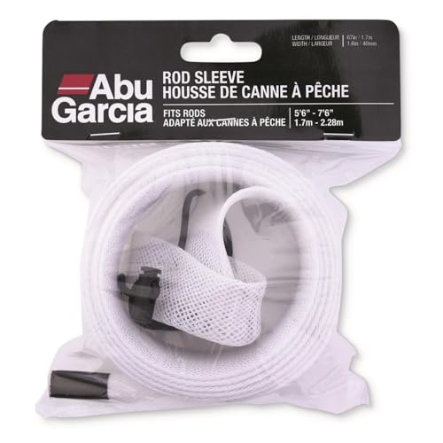 Abu Garcia® Premium Fishing Rod Sleeve, 67 in., Lightweight and Extremely Durable Woven Nylon PET Fishing Rod Cover, Reinforced Tip, Easy-Close Drawstring