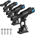 PLUSINNO 2 in 1 Fishing Rod Holders for Boat, Kayak Fishing Rod Holder, Fishing Pole Holders for Track Mount / Deck Mount, Fishing Gear with Fishing Rod Protective Strap, Fishing Accessories & Gifts - color: Rod Holder - 4 Pack(No Track)