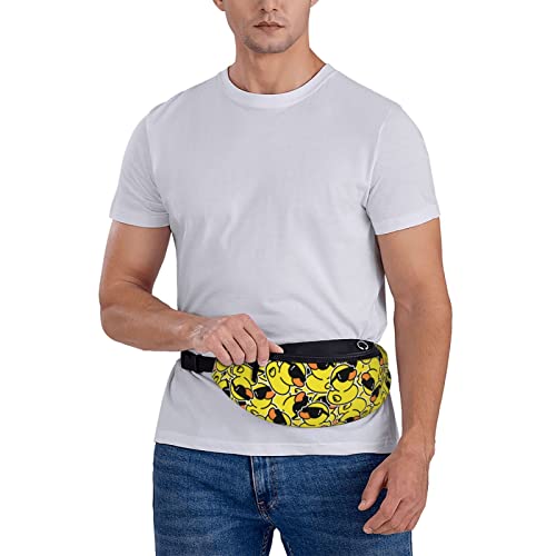 Funny Duck with Glasses Fanny Pack Crossbody Waist Bag Pack for Men Women. Belt Bag for Travel Walking Running Hiking Fishing. - color: Funny Duck With Glasses