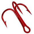 Dyxssm 100pcs/lot Treble Hooks Triple Fishing Hooks for Freshwater and Saltwater - color: Red, size: 10# 100pcs