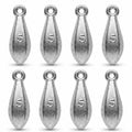 Bank Sinkers Fishing Weights, No-Roll Hexagonal, Surf & Catfish Saltwater - style: 5 Ounce-8pcs