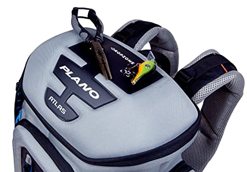 Plano Atlas 3700 Tackle Fishing Backpack, Gray EVA Material, Includes 3 3750 StowAway Utility Boxes for Worms, Lures, & Baits, Waterproof & Non-Skid Base, Grey - style: Backpack