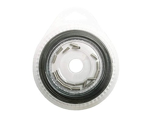 10LB-200LB Fishing line Wire Leader Vinyl Coated Stainless Steel Trace Lures Leader Wire 10 Meter,with 20pcs Crimps Sleeves,Black & Silver Select - size: 50LB