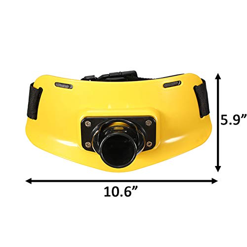 TIHOOD Fighting Rod Pole Holder Adjustable Waist Gimbal Belt Padded Fishing Waist Belt Professional Fishermen Gimbal Pad - color: Yellow