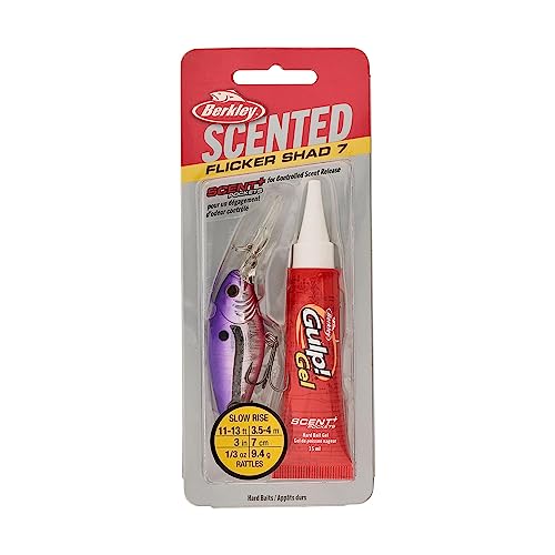 Berkley Scented Flicker Shad Fishing Hard Bait - color: Slick Purple Candy (Single), size: 5/16 oz, 2.75"
