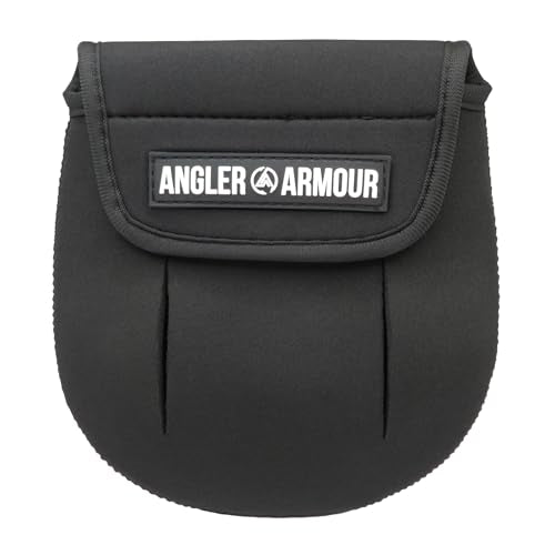 Angler Armour Spinning Reel Cover, Fishing Reel Cover, Neoprene Spinning Reel Case, Spinning Reel Sleeve, Spinning Reel Protective Pouch, Fits 1000, 2000, 3000, 3500 Series Reels (Black) - color: Black