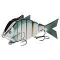 BASSDASH Bone Swimbait Multi Jointed Hard Fishing Lure for Bass Trout Bluegill Pike with Angled Cut Segments - color: Slate Blue Shad