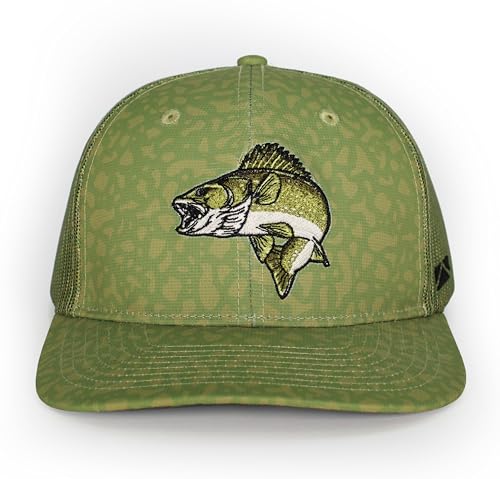 Paramount Outdoors Fly Fishing Hat Series Comfort Snap Snapback Cap for Men - color: Walleye