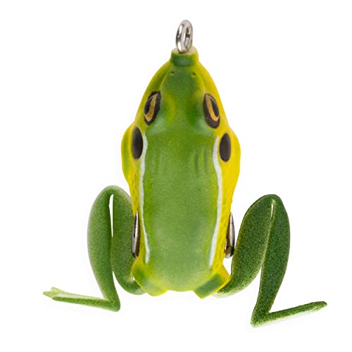 LUNKERHUNT Frog Lure for Bass Fishing | Pocket Frog Fishing Lure 1.75 Inch | Topwater Fishing Lures, Soft Hollow Body, Weedless Hooks for Trout, Pike in Saltwater and Fresh Water - style: Bull