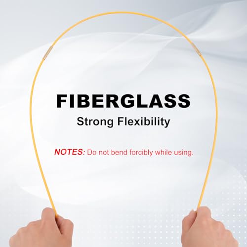 22FT Fiberglass Running Electrical Wire Cable Pulling Fish Tape kit in a Carrying Case Through Wall Cable Snake Rods Electrical Tools Kit with Different Attachments - size: 22FT-16 Rods