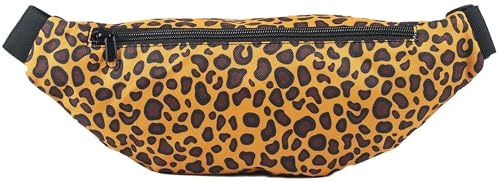 Vibe Festival Gear Rave Fanny Pack for Women Men – Festival, 4 Pockets, Adjustable Strap, Cute Waist Bag, Crossbody Belt Bag, Hiking, Running, Cycling - color: Leopard, size: Fits Most
