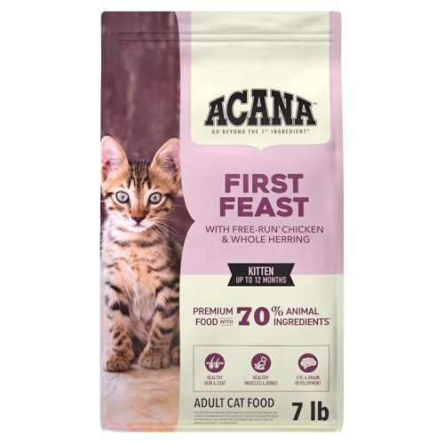 ACANA Dry Cat Food for Kittens First Feast Chicken and Fish 7lb Bag - size: 7 Pound (Pack of 1)
