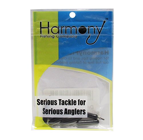 Harmony Fishing - Tungsten Skinny/Cylinder Dropshot Fishing Weights (Chip-Proof Oxide Coated, Lead-Free) - size: 1/2 oz (4 Pack)