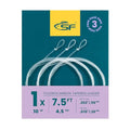 SF 3 Packs Pre-Tied Loop Fly Fishing Tapered Leader Fluorocarbon 7.5FT 9FT 12FT 0X 1X 2X 3X 4X 5X 6X 7X - color: Clear-3Packs, size: 7.5FT-1X