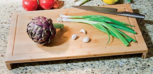 Bamboo Lg. Over The Sink/Stove Cutting Board - style: Over-The-Sink/Stove