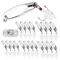 Jigging Spoon Fishing Lures 20/40PCS Kit – Metal Casting Spoon Lure Set with Treble Hooks, Mixed Sizes Spinner Baits for Saltwater & Freshwater Trout, Salmon, Bass - color: Silver, size: Mixed Size 20PCS