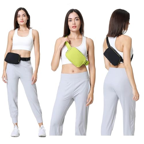 VOROLO Fanny Pack For Women And Men Crossbody Bag Belt Bag Grass Green | Adjustable Strap Graduation Gifts Lightweight Travel Running - color: Grass Green