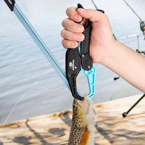 Mossy Oak Fishing Tools Kit- Fishing Plier, Fish Lip Gripper, Multifunctional Fishing Hook Remover with Lanyards Sheath, Saltwater Resistant Fishing Accessories & Equipment, Fishing Gifts for Men - style: 3pc fishing tool kit