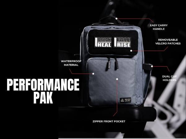WOLFpak 15L Slim Tactical Gym Backpack - Durable 1000D Waterproof Oxford Material | Minimalist Daypack w/Laptop Pocket & Dual Cup Holders | Great for Travel & EDC | (Alpha Black White Accents) - color: Black With White Accents