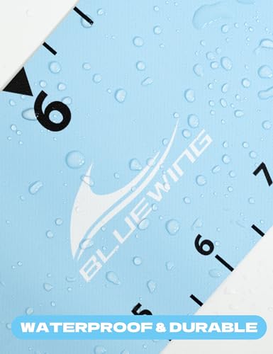 BLUEWING 96" Fishing Ruler: Portable, Roll-Up, Waterproof, Folding Fish Measuring Tape with Bump Board for Tuna, Marlin, Shark, Mahi, Swordfish, Tournament Use - color: Blue - 96in
