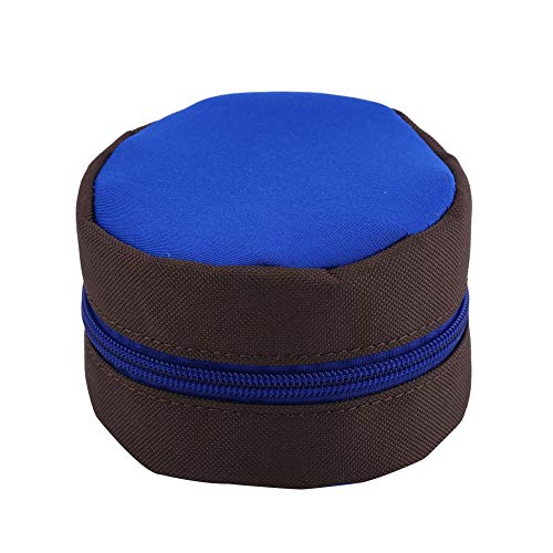 Leather Fly Reel Case Bag 10×7×7 Safety Fly Fishing Reel Case Protector Soft Pocket Cover Bag Pouch Holder