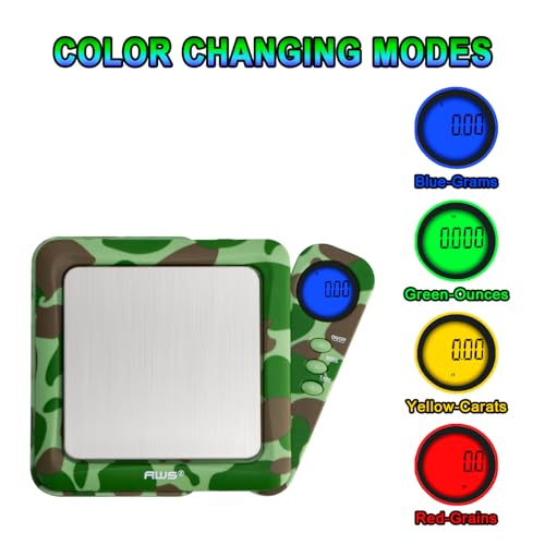 American Weigh Scales 200g x 0.01g Digital Pocket Scale 0.01g Accuracy-Blade Series | Precision Mini Scale, Small Digital Gram Scale for Kitchen, Gold, Gems & Coin Scale, Smart Digital & Compact Scale - color: Camo, size: 200g x 0.01g