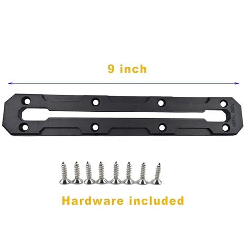 Kayak Track, Low Profile Nylon Kayak Mount Track, Kayak Rail Track for Fishing Rod Holder, Cup Holder, 6/9/12 INCH - style: 9 inch(1pack)