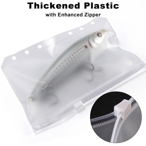 Dr.Fish Bait Binder Bags Worm Wallet Binders Travel Portable Compact Tackle Storage for Soft/Hard Baits, Leaders, Lines, Rigs - color: Lures Binders, S:4-3/10" X 6-7/10"