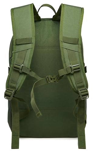 Wotony Military Tactical Backpack for Men Army 3 Days Assault Pack Bag with Molle System for Outdoor Adventures (Military green-N, 25L) - color: Military Green-n, size: 25L
