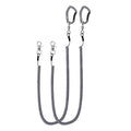 HERCULES M4 Fishing Lanyard, Fishing Pole Tether, Kayak Paddle Leash, Heavy Duty Retractable Coiled Lanyard for Fishing, Rods, Pliers, Boating, Paddles, Kayak - color: Pack of 2 Grey, 17.7"