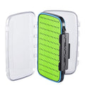 Gonex Fly Boxes for Fly Fishing Jig Boxes Two-Sided Waterproof Lightweight Fly Fishing Box Easy Grip Transparent Lid Fly Fishing Lures Box, 7.3"x 4.6"x 1.5", Green - color: Green, Black, Transparent, size: Size C (7.3"x 4.6"x 1.5")