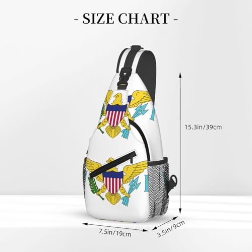 Flag Of Virgin Islands Outdoor Crossbody Shoulder Bag For Unisex Young Adult Hiking Bicycling - color: 7