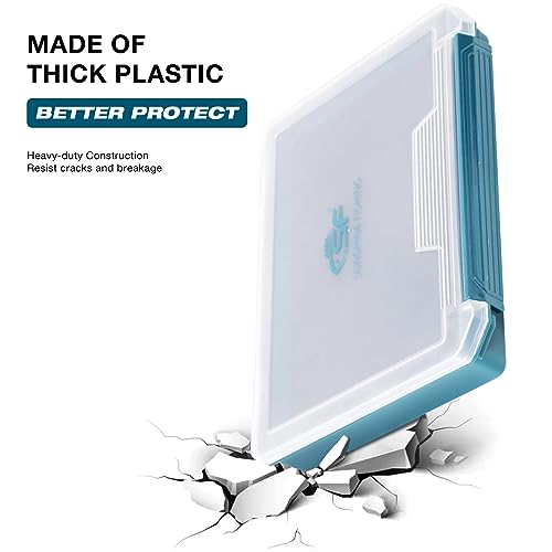 SF 2Packs Fishing Tackle Box Tray 3600 Slit Foam Case Double Buckle Open Plastic Jig Box Heads Hooks Spinners Spoons Storage Tackle Tray - style: 3602-2PCS