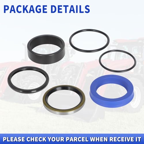 Seal Kit 87311846 for Case IH & New Holland Loaders Hydraulic Cylinder Repair 1.75'' Bore & 1.38'' Rod | 6-pc Nitrile Seal Replacement Set