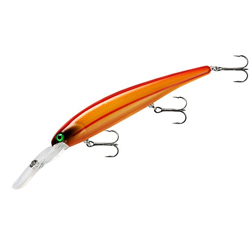 Bandit Lures 4 3/4-Inch Slender Minnow Jerkbait Trolls Up to 27 Feet Deep, Universal Color Patterns, 1 Piece - color: Orange Crush, size: 4 3/4", 5/8 oz